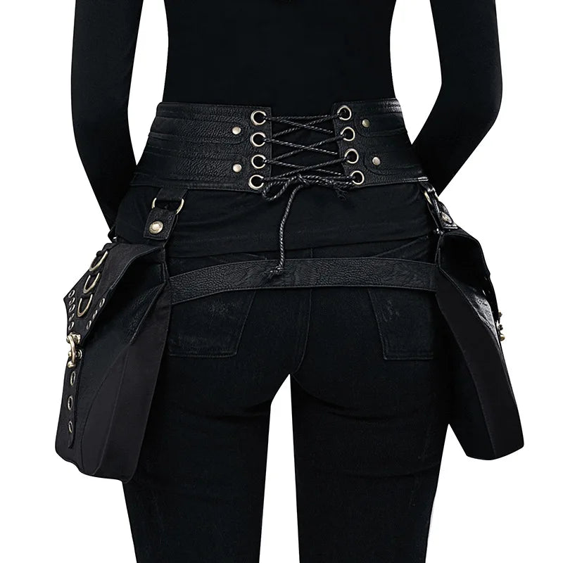 Retro Leg Waist Rivet Rock Hip Punk Thigh Bag Gothic Hop Skull Rivet