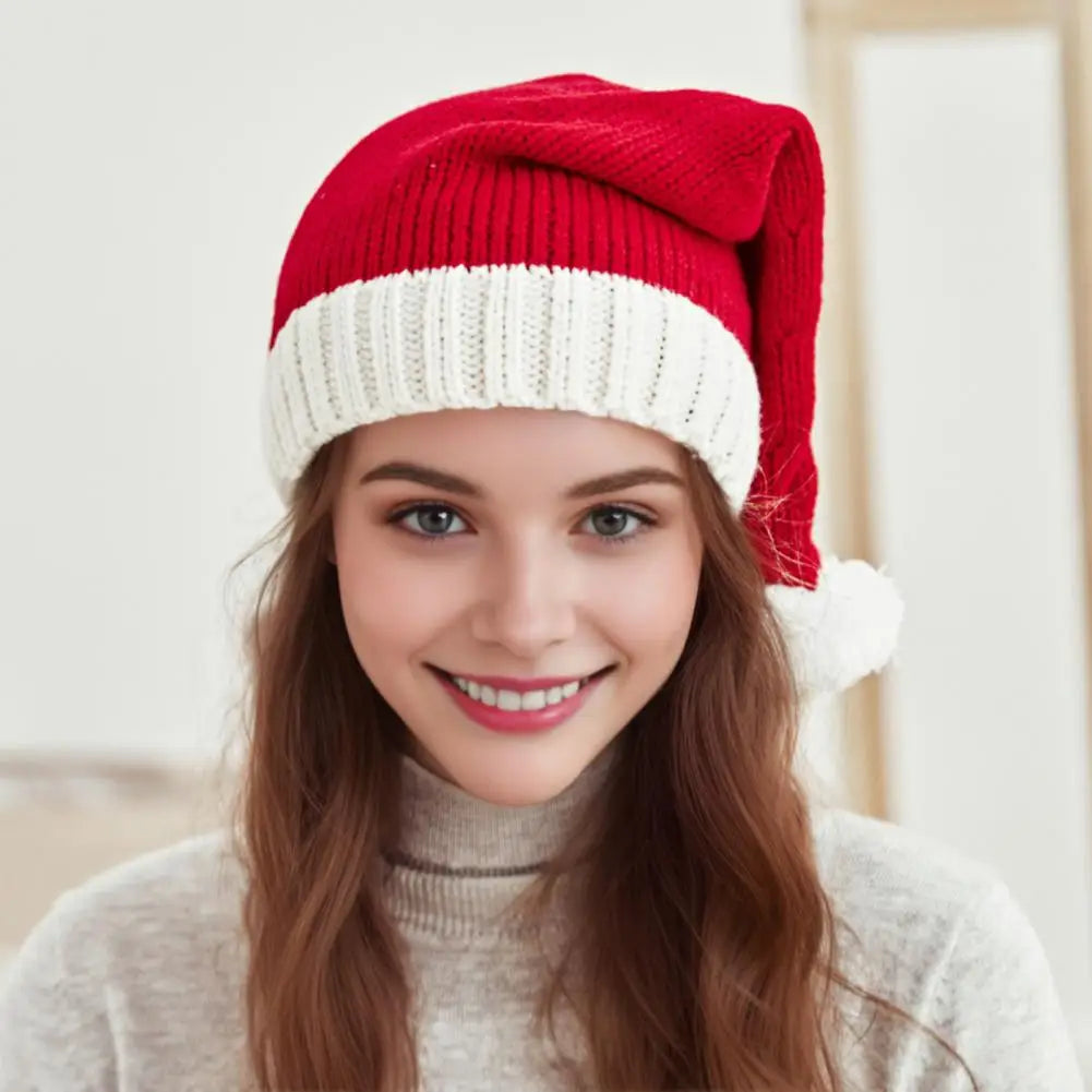 Knitted Santa Cosplay Holiday Beanie Hat