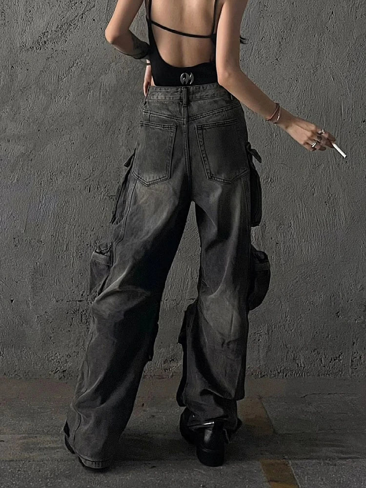 Cargo Pants High-street Multi-pocket Women Y2K Pants