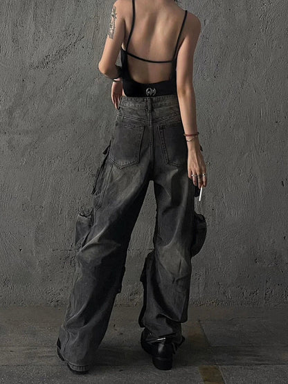 Cargo Pants High-street Multi-pocket Women Y2K Pants