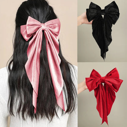 Velvet Large Wedding Korean Fashion Black Red Christmas Hair Accessory