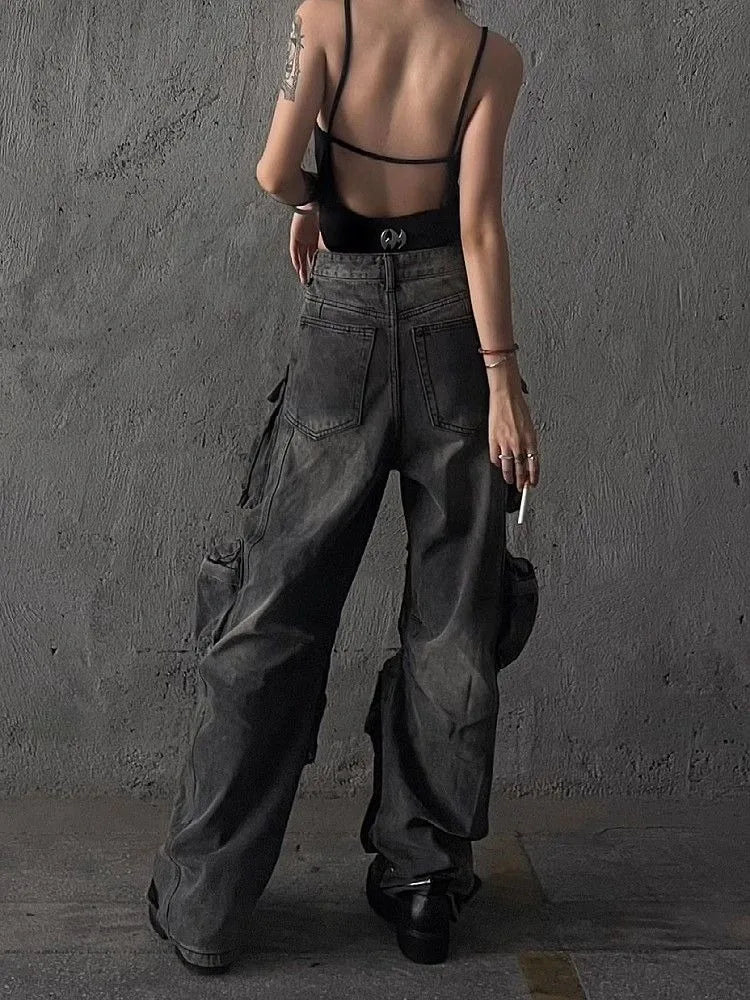 Halloween Pants Baggy Y2K Goth Cyber