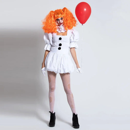 Costume Dress Halloween Women Terror Party Clown Adult Fancy