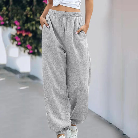 High Waist Ankle Tied Thick Long Autumn New Baggy Fashion Trouser