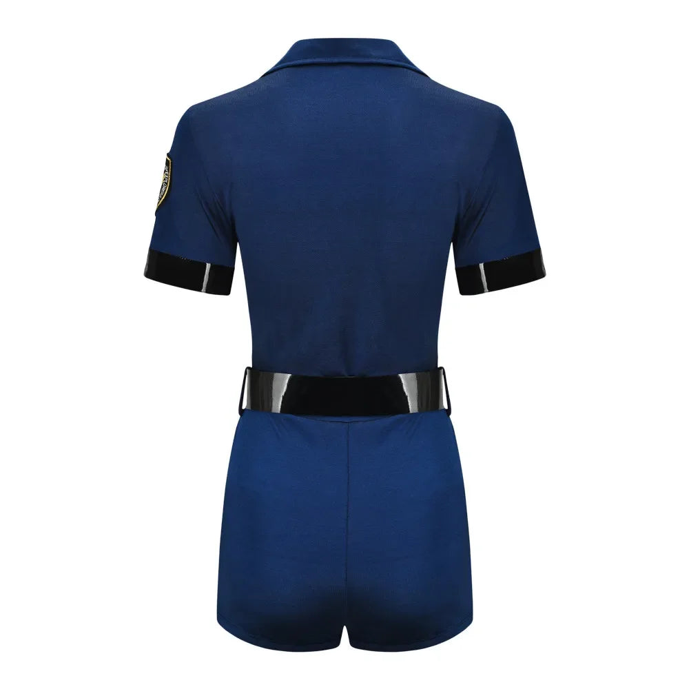 Cop Erotic Halloween Officer Police Clubwear Women Sexy Adult Costume