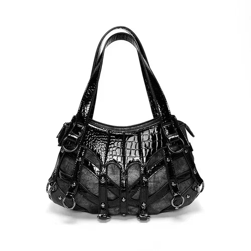 Bag Gothic High Capacity Rivet Punk Cool Popular Chic Crossbody Y2K