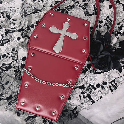 Vampire Gothic Coffin Crossbody Shape Lolita Bag School Punk Halloween