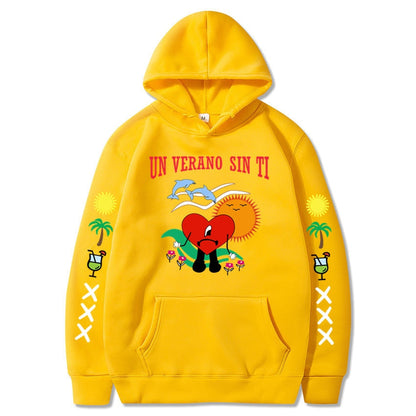 Amy Fashion - New Bad Bunny Printed Hoodie