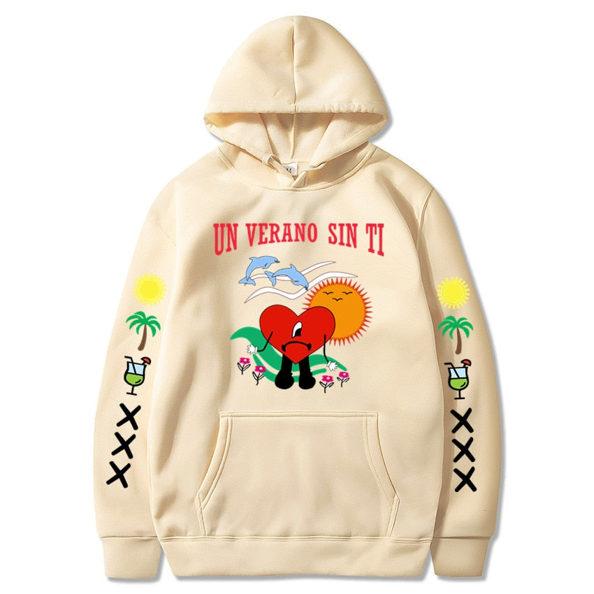 Amy Fashion - New Bad Bunny Printed Hoodie