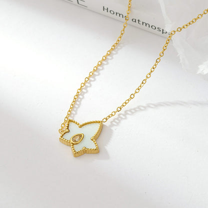 Retro Personalized Pentagonal Heart Clavicle Necklace