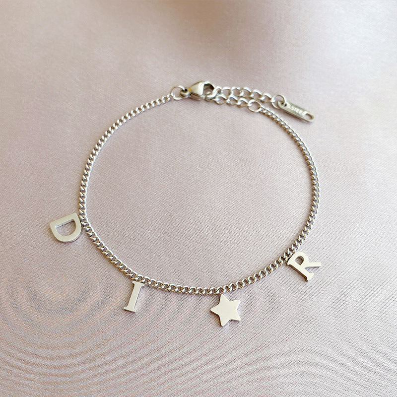 Creative Letter Pendant Bracelet