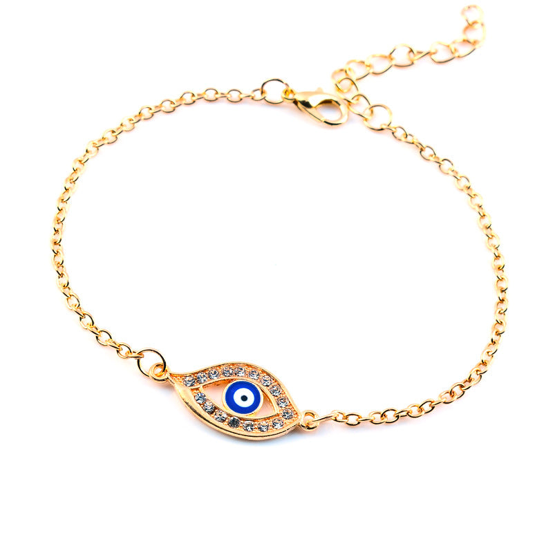 Turkish Blue Eye Vintage Diamond Bracelet