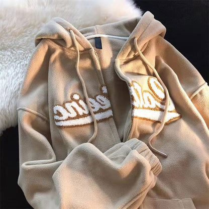 Amy Fashion - Korean Version Oversized Solid Color Hoodies